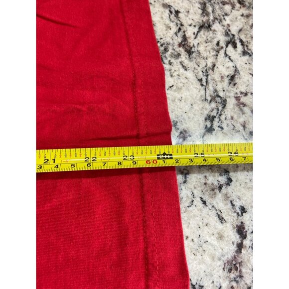 Jingle Bear Rock Red Graphic Christmas T-Shirt M 100% Cotton Festive Bear Design - Picture 9 of 9